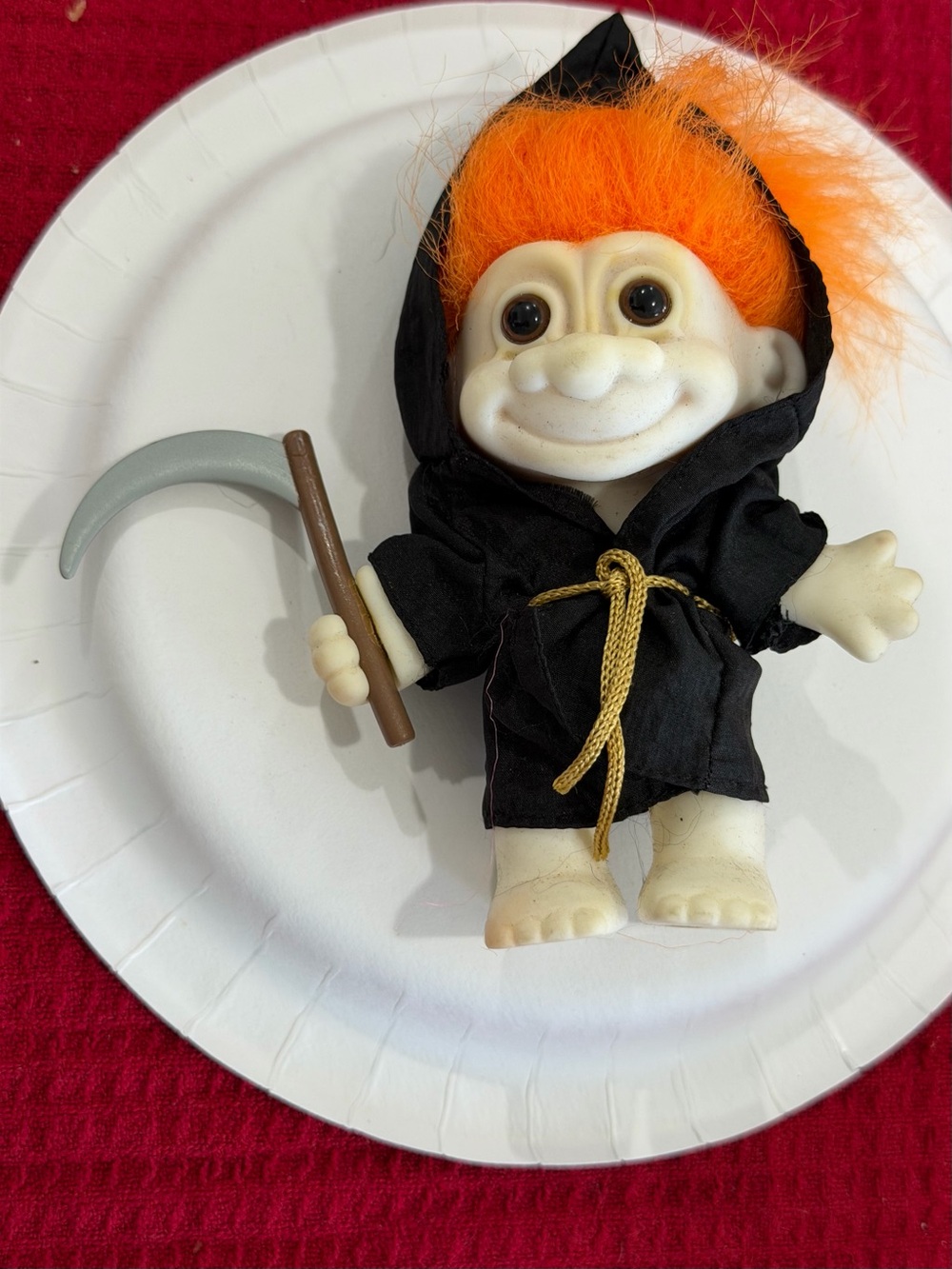 Halloween Grim Reaper Russ Troll  Troll 4” All Original Outfit circa 1990